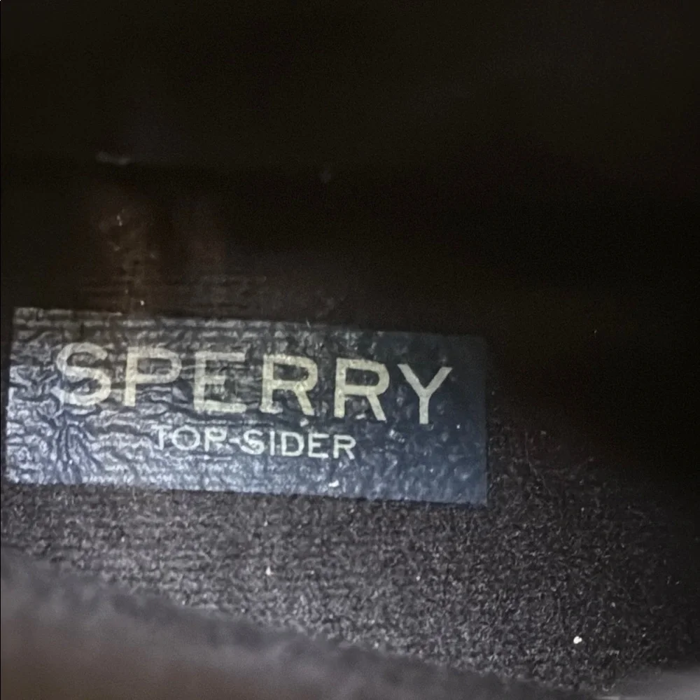 Sperry Black and Brown Winter Rain Boots with Chunky Heels
